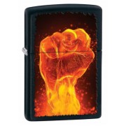 Зажигалка Zippo Fire Fist Black Matte (28308) Зажигалка Zippo Fire Fist Black Matte (28308)