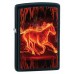 Зажигалка Zippo Horse Flaming Black Matte 28304