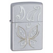 Зажигалка Zippo Golden Butterfly Satin Chrome 24339 Зажигалка Zippo Golden Butterfly Satin Chrome 24339