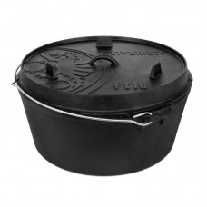 Казан-жаровня чугунная Petromax Dutch Oven ft18 плоское дно 16,1 л