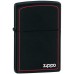 Зажигалка Zippo Black Matte With Logo & Border (218ZB)